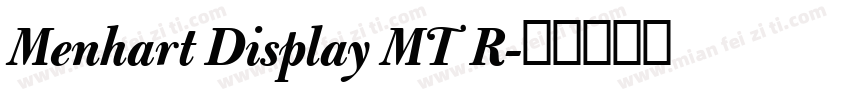 Menhart Display MT R字体转换